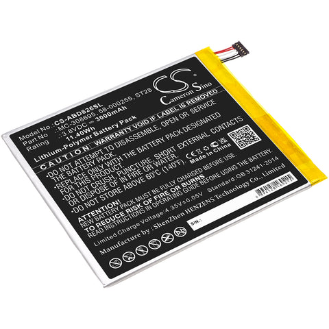 Amazon Kindle Fire M8S26G Battery 3.8V 3000mAh Li-Polymer - Compatible Replacement