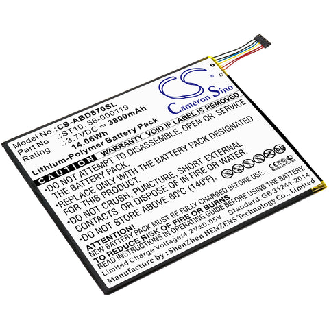 Amazon B00VKIY9RG Battery 3.7V 3800mAh Li-Polymer - Compatible Replacement