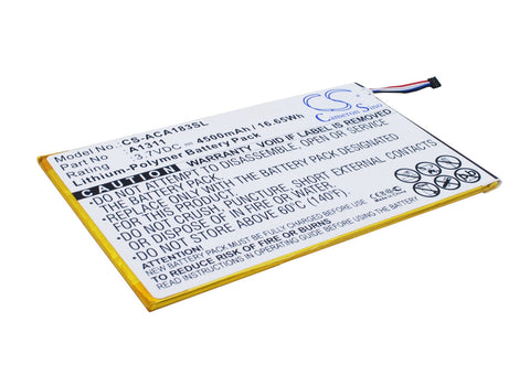 Acer A1-830 Battery 3.7V 4500mAh Li-Polymer - Compatible Replacement