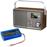 Albrecht DR 855 digital radio DAB + Battery 3.7V 6800mAh - Compatible Replacement