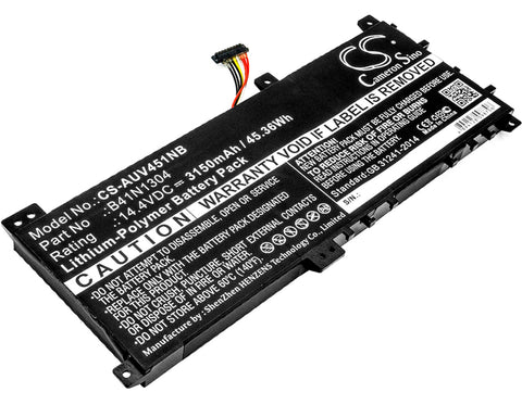 Asus VivoBook V451LA-DS51T Battery 14.4V 3150mAh - Compatible Replacement