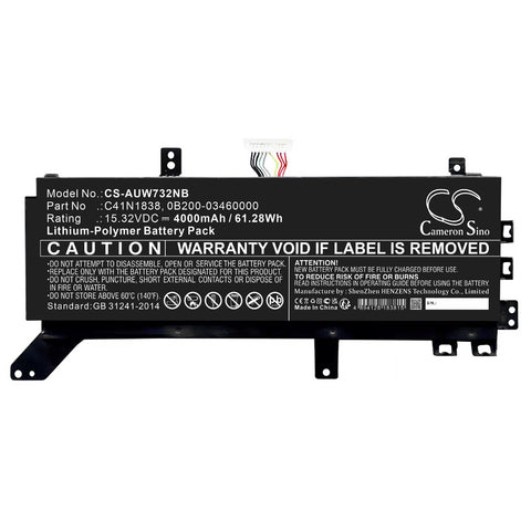 Asus ProArt StudioBook Pro X Battery 15.32V 4000mAh - Compatible Replacement