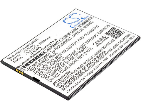 Archos 59 Xenon Battery 3.8V 3400mAh - Compatible Replacement
