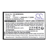 Bea-fon M5 Premium Battery 3.8V 1900mAh - Compatible Replacement