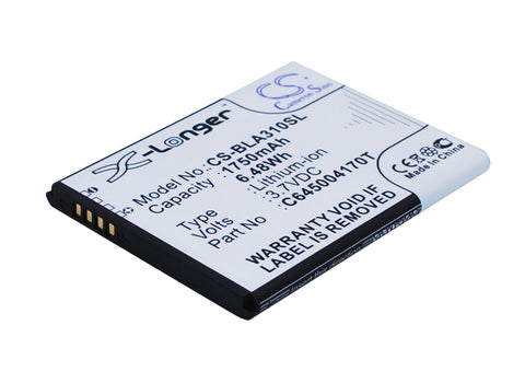 BLU A310 Battery 3.7V 1750mAh Li-Ion - Compatible Replacement
