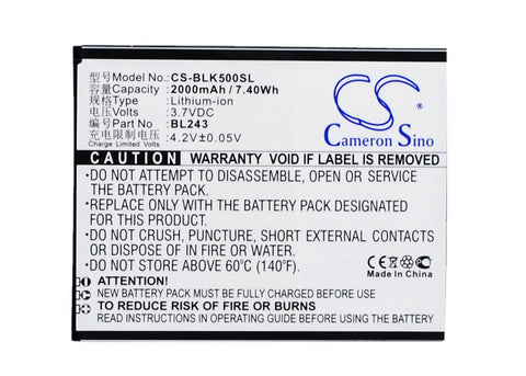 Lenovo Lemon K3 Note Battery 3.7V 2000mAh - Compatible Replacement