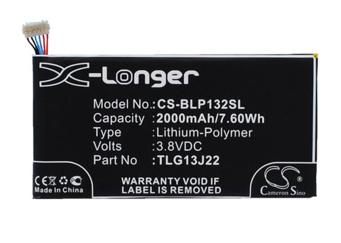 Wiko Darkfull Battery 3.8V 2000mAh - Compatible Replacement