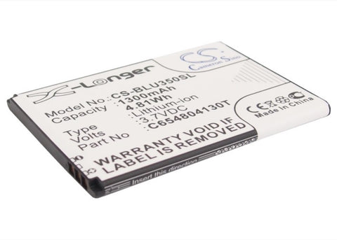 BLU DASH 3.5 Battery 3.7V 1300mAh - Compatible Replacement