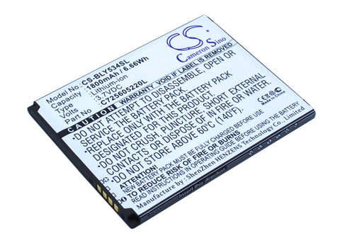 BLU Y534Q Battery 3.7V 1800mAh Li-Ion - Compatible Replacement