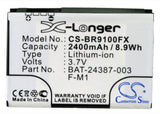 BlackBerry Pearl 9100 Battery 3.7V 2400mAh - Compatible Replacement