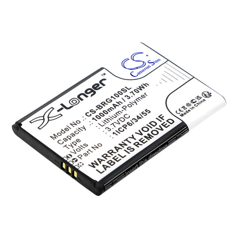Brondi 1ICP6/34/55 Battery 3.7V 1000mAh Li-Polymer - Compatible Replacement