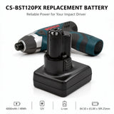 Bosch All 12V MAX Pod Battery Style Tools Battery 12V 4000mAh - Compatible Replacement