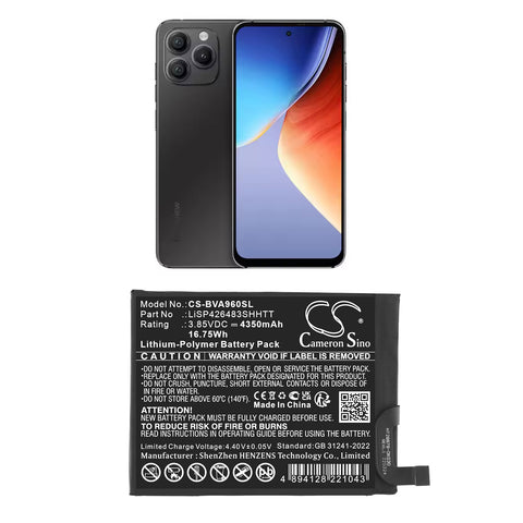 BlackView A96 Battery 3.85V 4350mAh - Compatible Replacement