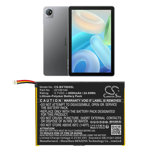 BlackView Tab 8 Battery 3.7V 6500mAh - Compatible Replacement