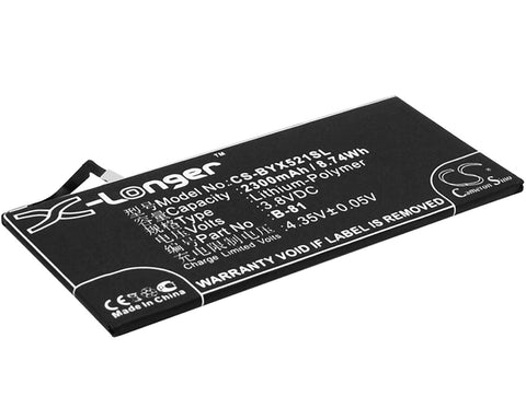 BBK VIVO X5Pro Battery 3.8V 2300mAh Li-Polymer - Compatible Replacement