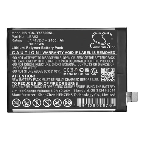 Vivo IQOO Z8 Battery 7.74V 2400mAh Li-Polymer - Compatible Replacement