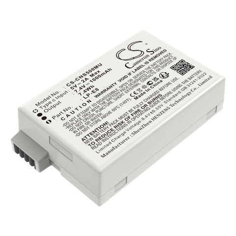 Canon EOS Rebel T5i Battery 7.4V 1000mAh - Compatible Replacement
