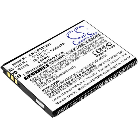 Coolpad 3312A Battery 3.7V 1300mAh Li-Ion - Compatible Replacement