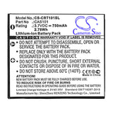 Creative Vado Video Cam Battery 3.7V 750mAh - Compatible Replacement