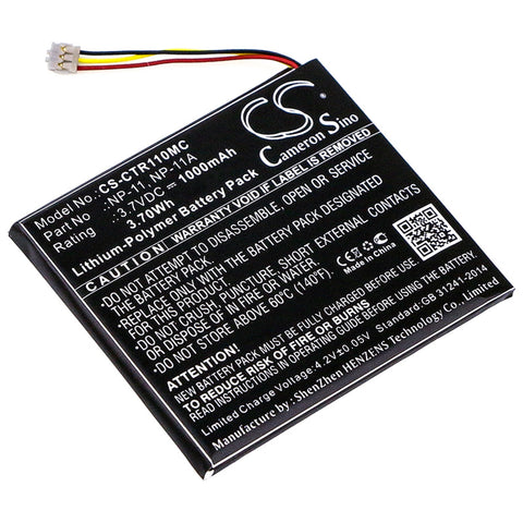 Casio TR Mini Battery 3.7V 1000mAh Li-Polymer - Compatible Replacement