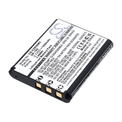 Casio Exilim EX-ZS220 Battery 3.7V 1050mAh - Compatible Replacement