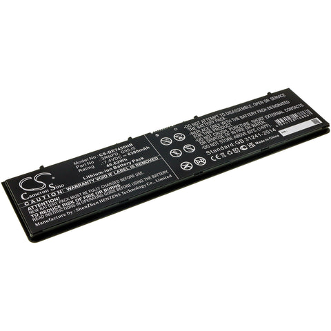 Dell Latitude E7450 Battery 7.4V 6300mAh - Compatible Replacement