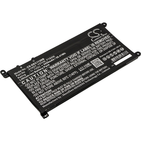 Dell Chromebook 11 3189 Battery 11.1V 3550mAh - Compatible Replacement