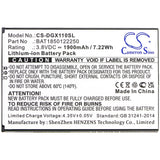 Doogee X11 Battery 3.8V 1900mAh - Compatible Replacement