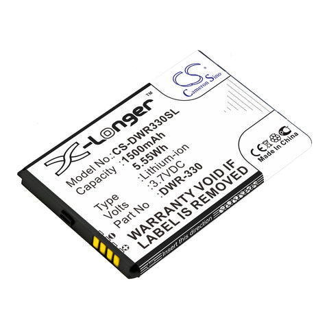 D-Link DWR-330 Battery 3.7V 1500mAh Li-Ion - Compatible Replacement