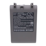 Dyson V7 Motorhead vacuum Battery 21.6V 2000mAh - Compatible Replacement