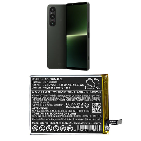 Sony Xperia 1 VI 5G Battery 3.89V 4850mAh - Compatible Replacement