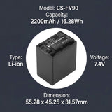 Sony HDR-CX170 Battery 7.4V 2200mAh - Compatible Replacement