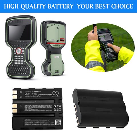 Leica RTC360 Scanner & Flexline Total Stations Battery 11.1V 6900mAh - Compatible Replacement