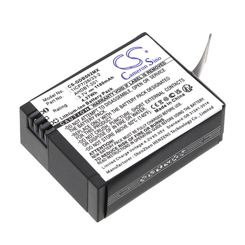 Giroptic edges closer to 360 action cam Battery 3.7V 1180mAh - Compatible Replacement