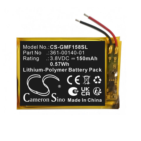 Garmin Forerunner 158 Battery 3.8V 150mAh Li-Polymer - Compatible Replacement