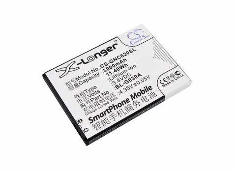 GIONEE GN181 Battery 3.8V 3000mAh - Compatible Replacement