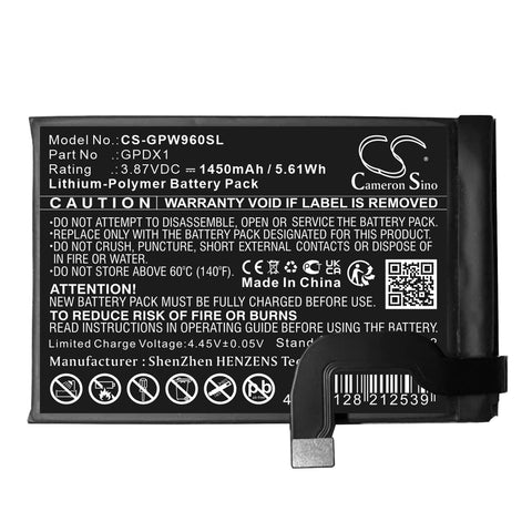 Google Pixel Fold 5G Battery 3.87V 1450mAh Li-Polymer - Compatible Replacement