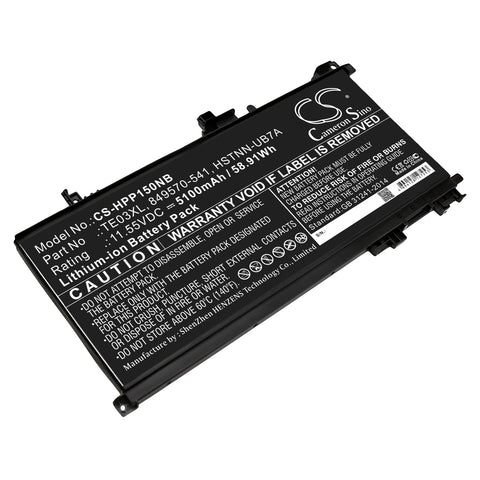 HP OMEN 15-AX007NU Battery 11.55V 5100mAh - Compatible Replacement