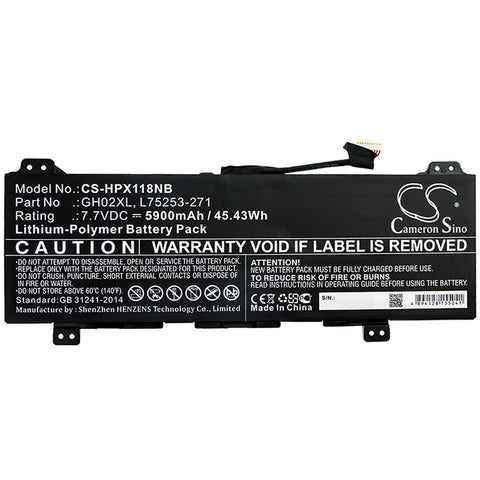 HP Chromebook 14B-NA0013NS Battery 7.7V 5900mAh - Compatible Replacement