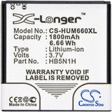 Fairphone FP1 Battery 3.7V 1800mAh - Compatible Replacement