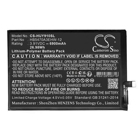 Huawei Changxiang 60X Battery 3.91V 6900mAh Li-Polymer - Compatible Replacement