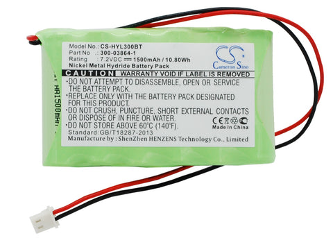 Honeywell Lynx wireless alarm control panel Battery 7.2V 1500mAh - Compatible Replacement
