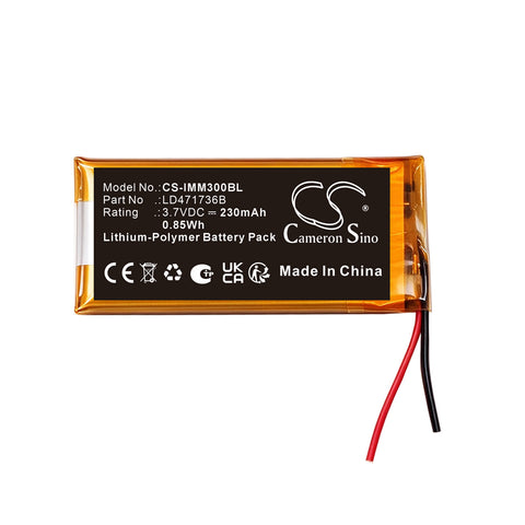 Ingenico Moby-3000 Battery 3.7V 230mAh Li-Polymer - Compatible Replacement