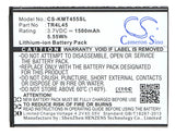 KAZAM Trooper 445L Battery 3.7V 1500mAh - Compatible Replacement