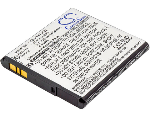 Kyocera Torque XT Battery 3.7V 1650mAh - Compatible Replacement