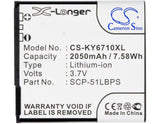 Kyocera Torque XT Battery 3.7V 2050mAh - Compatible Replacement