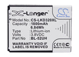 LG Optimus Exceed II Battery 3.8V 1800mAh - Compatible Replacement