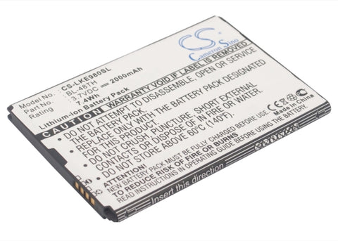 LG Optimus G Pro Battery 3.7V 2000mAh - Compatible Replacement