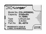 LG Optimus G Pro Battery 3.8V 3100mAh - Compatible Replacement