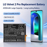 LG Velvet 2 Pro Battery 3.87V 4350mAh - Compatible Replacement